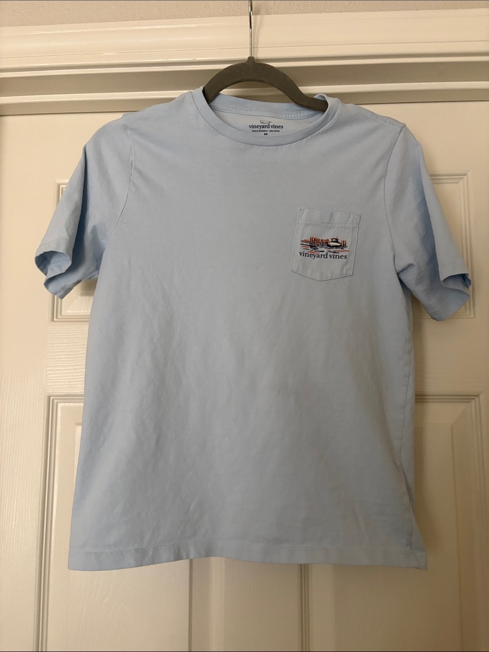 Vineyard Vines Light Blue Short Sleeve Pocket Tee